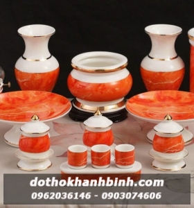 Bộ Đồ Thờ Vân Đá Hàng Nhập