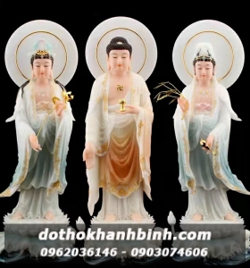 Bộ Tượng Tây Phương Tam Thánh Đá Nhập Đài Loan 