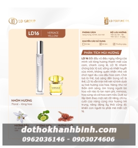 Tinh Dầu Nước Hoa Pháp Ld Perfume Oil Ld 16 Versace Yellow 12Ml