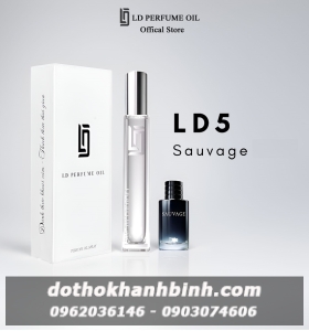 Nước hoa nam LD PERFUME OIL Sauvage LD5 mùi hương phóng khoáng tinh dầu thơm chai mini 12ml
