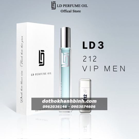 Nước Hoa Nam LD Perfume OIL Hương 212 Vip Men , Tinh Dầu Thơm Chai Mini 12ml Sành Điệu LD03