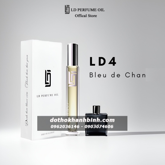 Nước Hoa Nam LD PERFUME OIL LD4 Hương Bleu deChael Nam Tính, Tinh Dầu Thơm Lọ Mini 12ml