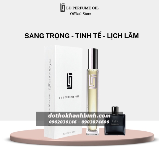 Nước Hoa Nam LD PERFUME OIL LD4 Hương Bleu deChael Nam Tính, Tinh Dầu Thơm Lọ Mini 12ml