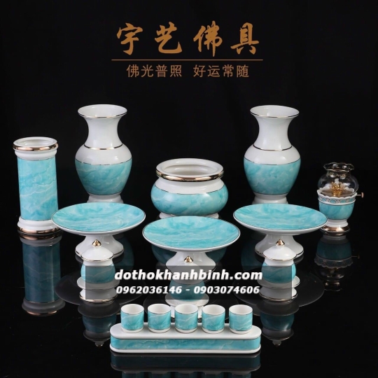 Bộ Đồ Thờ Vân Đá Hàng Nhập