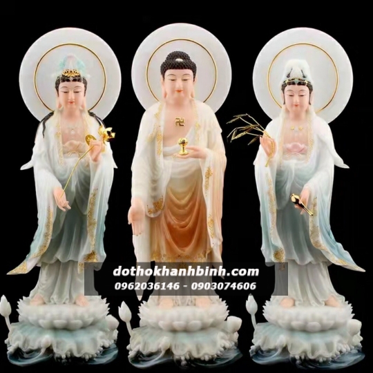 Bộ Tượng Tây Phương Tam Thánh Đá Nhập Đài Loan 