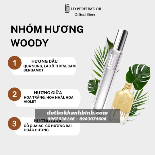 Nước Hoa Nam LD PERFUME OIL LD02 Mùi Hương Hiện Đại Tinh DầuThơm Chai Mini 12ml