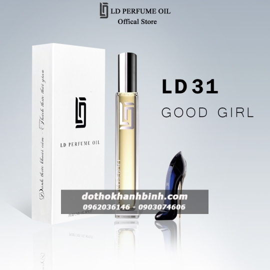 Nước Hoa Nữ LD Perfume OIL  LD31 Hương Good Girl , Tinh Dầu Thơm Chai Mini 12ml Nữ Tính Sang Trọng
