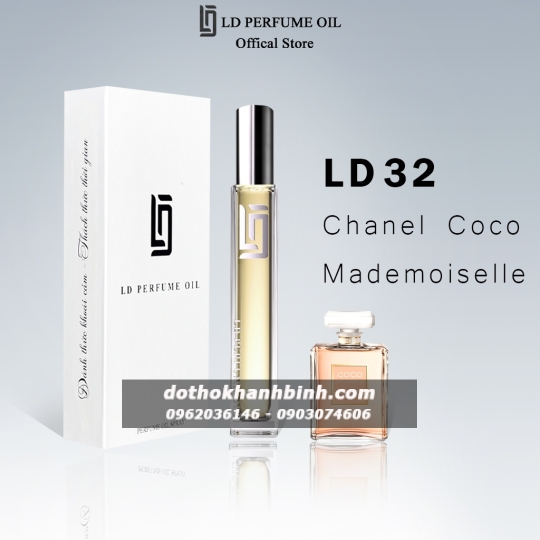 Nước Hoa Nữ LD Perfume OIL LD 32 Hương Chanel CoCo , Tinh Dầu Thơm Chai Mini 12ml Thanh Lịch Sang Trọng 