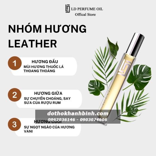 Tinh Dầu Thơm LD Perfume Oil Hương LD10 Jazz Club , Nước Hoa Nam Ngọt Ngào Thu Hút Chai Mini 12ml