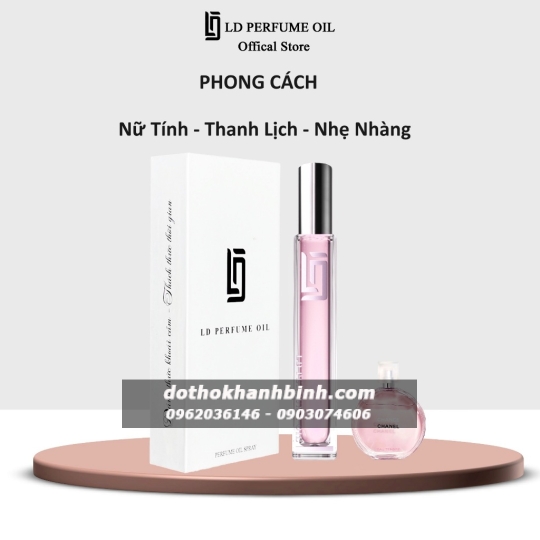 Nước Hoa Nữ LD Perfume OIL Hương LD23 Chael Chane , Tinh Dầu Thơm Chai Mini 12ml Nữ Tính Thanh Lịch 