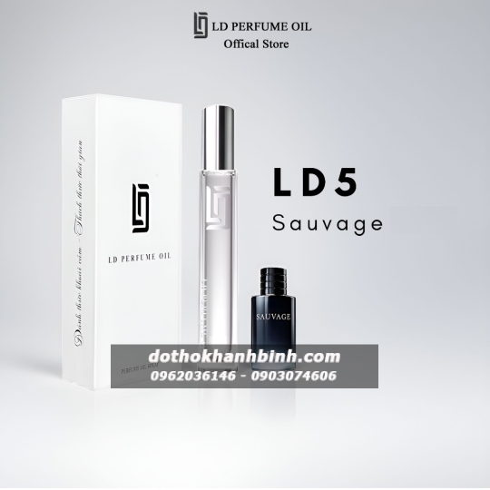 Nước hoa nam LD PERFUME OIL Sauvage LD5 mùi hương phóng khoáng tinh dầu thơm chai mini 12ml