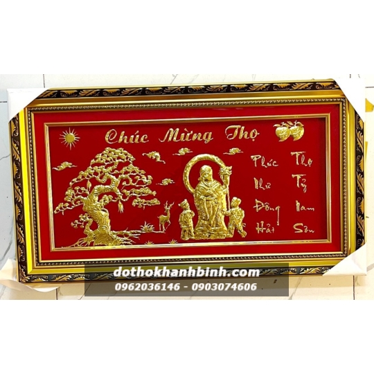 Tranh bài vị dát vàng 