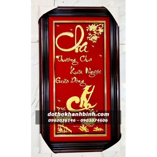 Tranh bài vị dát vàng 